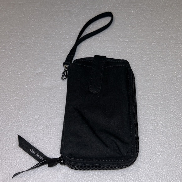 Vera Bradley Black Wristlet Wallet with Phone and Card Pockets New without tags - Picture 3 of 4